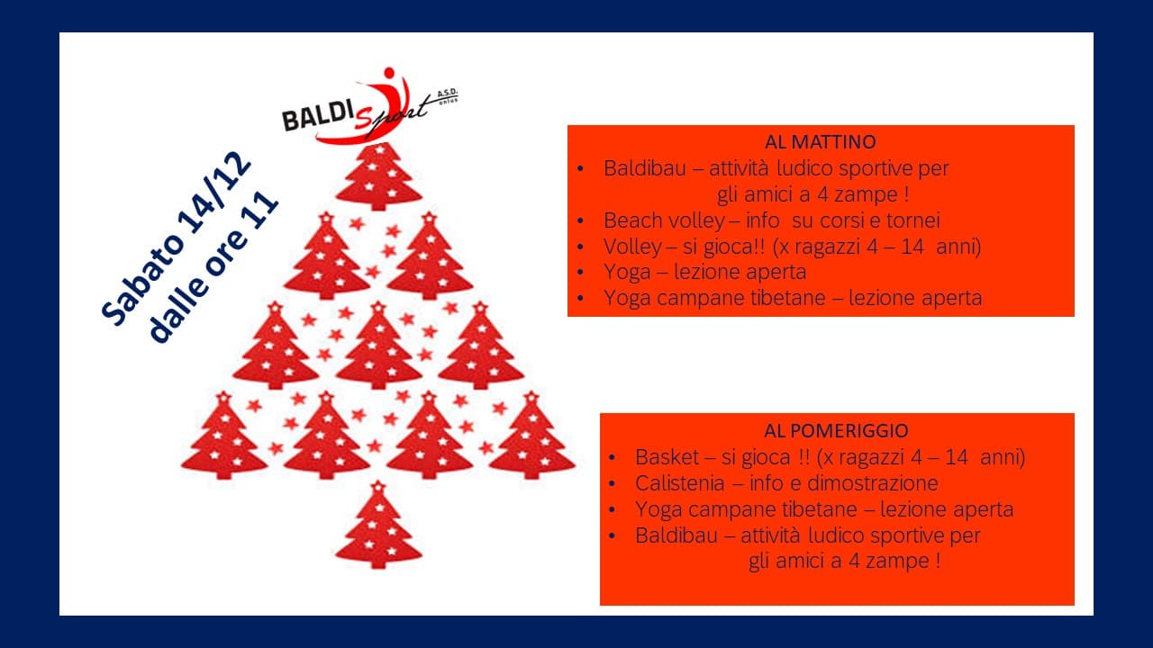 Baldisport ai mercatini di Natale: non mancate!
