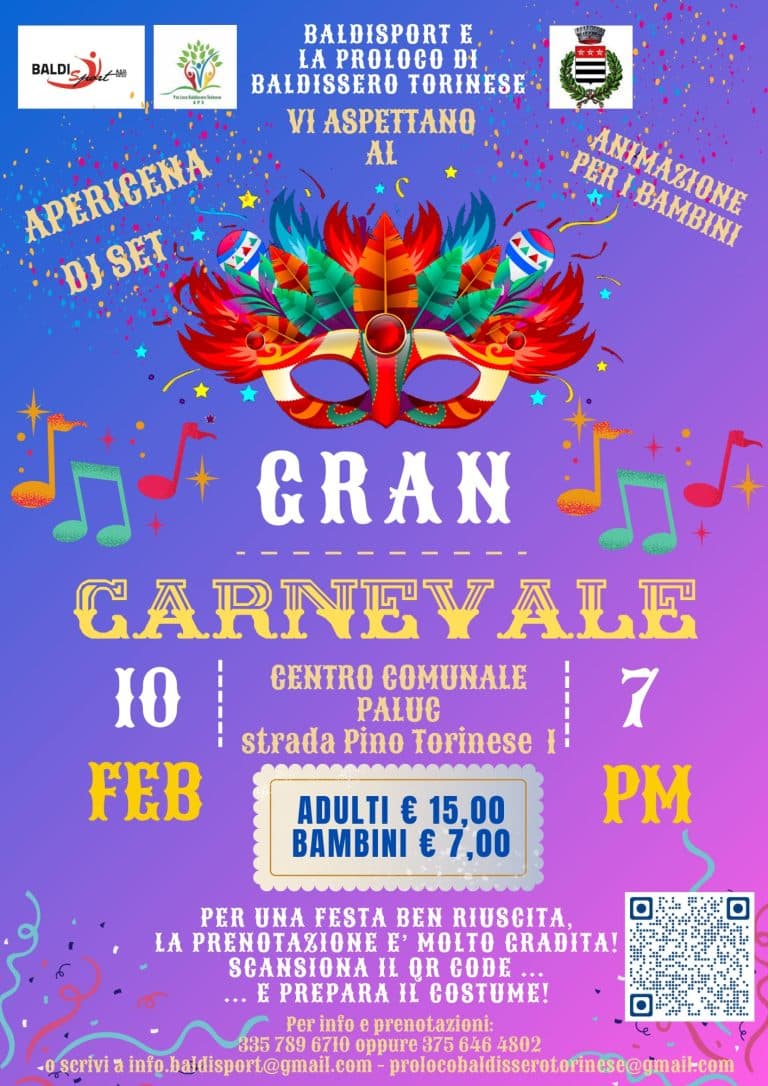 Carnevale è alle porte ma Baldissero è pronta!