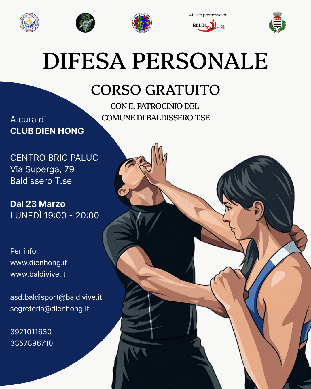 DIFESA PERSONALE – inizio corsi (corso gratuito)