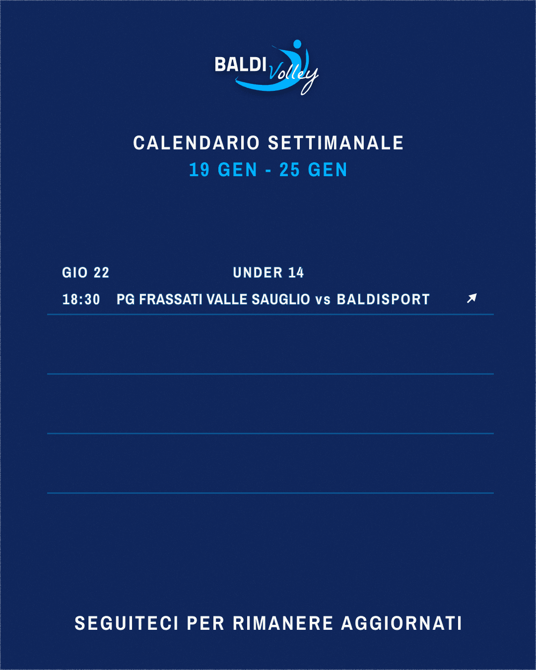 Partita giovedì 22 gennaio 2026