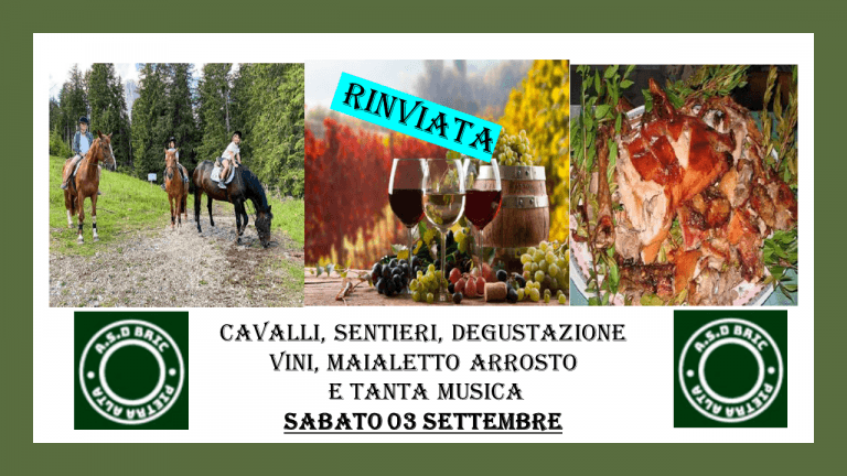 Settembre baldisserese : Cavalli, sentieri, degustazione vini, maialetto arrosto e buona musica